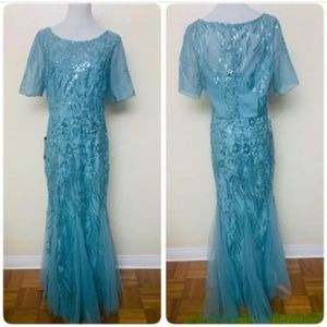 Ever Pretty Short Sleeve Sequin Mermaid Evening